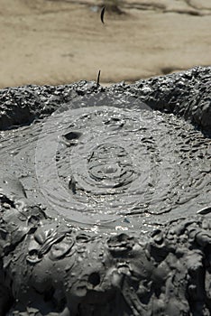 a small mud volcano