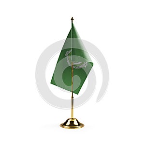 Small national flag of the Arab League on a white background