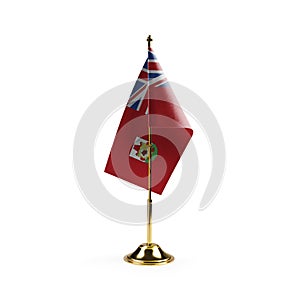 Small national flag of the Bermuda on a white background