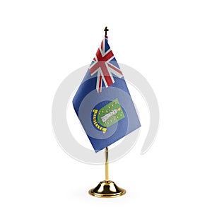 Small national flag of the British Virgin Islands on a white background