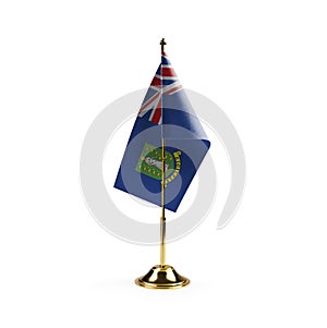 Small national flag of the British Virgin Islands on a white background