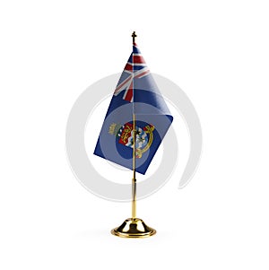 Small national flag of the Cayman Islands on a white background