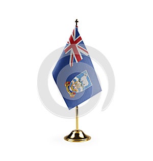 Small national flag of the Falkland Islands on a white background