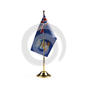 Small national flag of the Falkland Islands on a white background