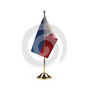Small national flag of the Philippines on a white background