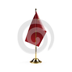 Small national flag of the USSR on a white background