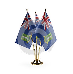 Small national flags of the British Virgin Islands on a white background