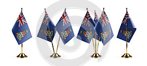 Small national flags of the Cayman Islands on a white background