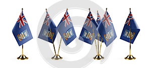 Small national flags of the Falkland Islands on a white background