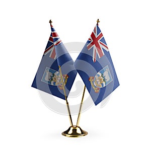 Small national flags of the Falkland Islands on a white background