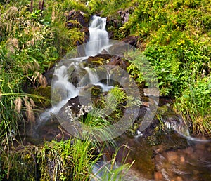 Small natural spring waterfall