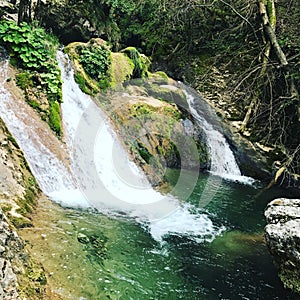 Small natural waterfall photo