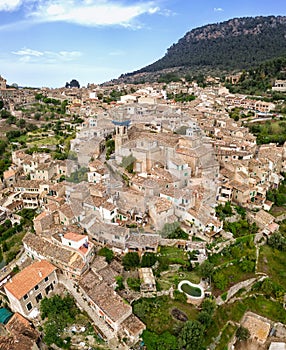 Small old authentic village in the mountains, valldemossa, malorca, spain