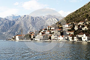 Small old meditarranean town in montenegro photo