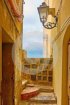 Small old street in Cefalu