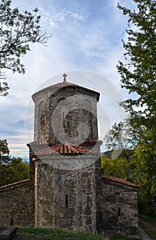 Small orthodox Church of Archangel in Nekresi monastery, Alazani valley, Kakheti region, Georgia photo