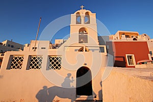 Small orthodox church,Santorini island,Greece