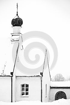 Small Otrhodox church in winter