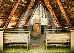 Small Outdoor Chapel in the Woods