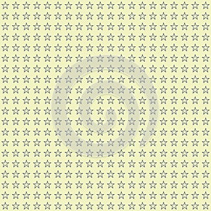 Small outline navy blue stars pattern on yellow background