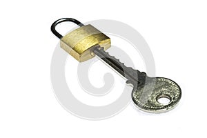 Small padlock but the bigger key