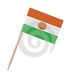 Small paper flag of Nepal on wooden stick