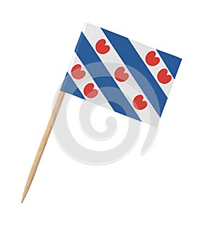 Small paper Frisian flag on wooden stick