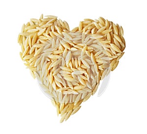 Small pasta heart, rice-shaped pasta photo