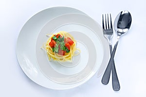 Small pasta portion