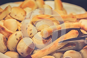 Small pastries in basket