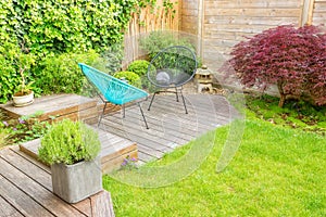 Small patio in a contemporary urban garden