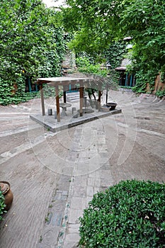 A small pavilion in a courtyard