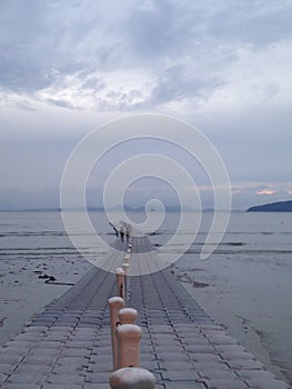 Small pear in the bay in Andaman sea.