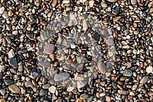 Small pebbles on the seashore
