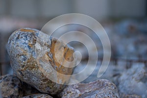 Small pebbles of white color
