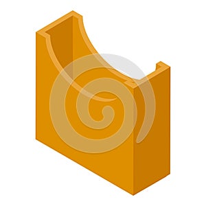 Small pencil stand icon isometric vector. Supplies style