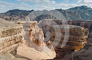 Small people on the huge rock