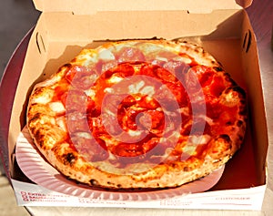 Small pepperoni pizza pie