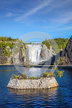 Small picturesque artificial island