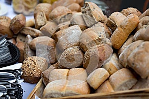 Small pieces of bread