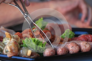 Small pieces of meat for gourmet meal