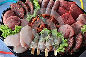 Small pieces of meat for gourmet meal