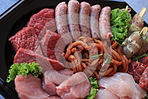 Small pieces of meat for gourmet meal