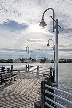 Small Pier in St. Mary\'s River, Sault Ste. Marie