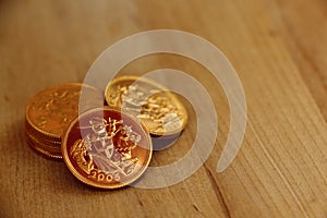 Small Pile Gold Sovereigns photo