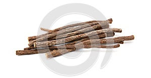 Small pile of liquorice root