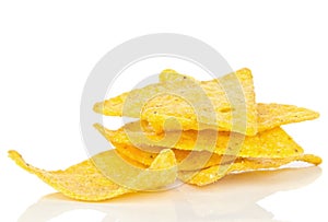A small pile of tortilla chips photo