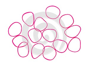 Small pink rubber bands