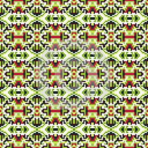Small pixels colored geometric background seamless pattern illustration