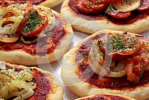 Small pizzas (pizzette) photo